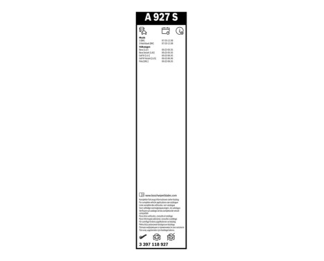 Bosch Wiper Blades Value Pack A927S + H380, Image 11