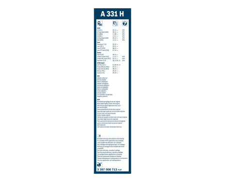 Bosch Wiper Blades Value Pack A945S + A331H, Image 4