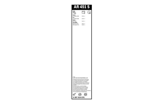 Bosch Wiper Blades Value Pack AR451S + A250H, Image 26