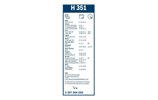 Bosch Wiper Blades Value Pack AR551S + H351, Image 10