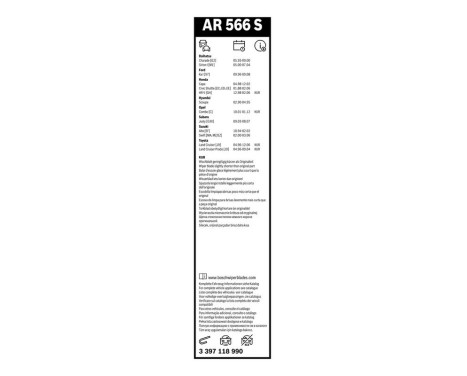 Bosch Wiper Blades Value Pack AR566S + H420, Image 22
