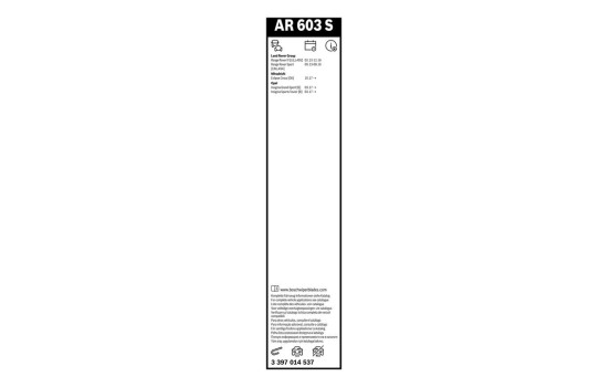 Bosch Wiper Blades Value Pack AR603S + H426, Image 26