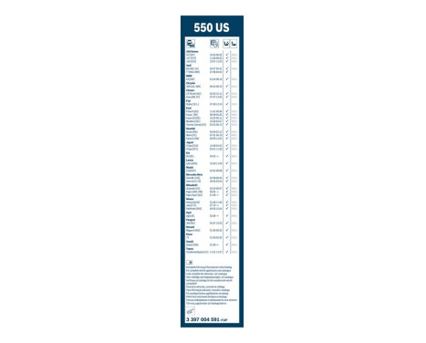 Bosch wiper Twin 550US - Length: 550 mm - single front wiper, Image 7
