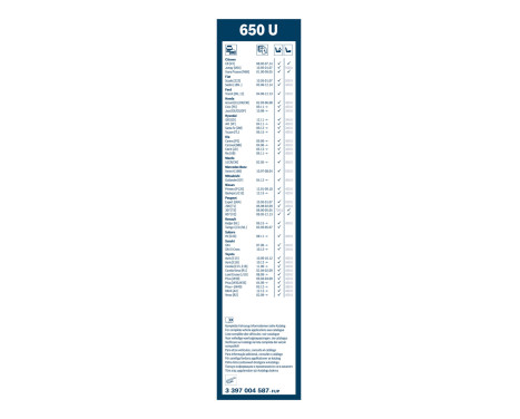 Bosch wiper Twin 650U - Length: 650 mm - single front wiper, Image 3