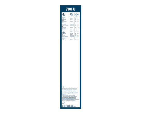Bosch wiper Twin 700U - Length: 700 mm - single wiper front, Image 3