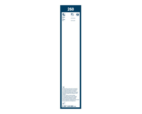 Bosch wipers Twin 260 - Length: 260/260 mm - set of front wiper blades, Image 3