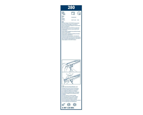 Bosch wipers Twin 280 - Length: 280/280 mm - set of wiper blades for, Image 6
