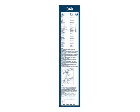 Bosch wipers Twin 340 - Length: 340/340 mm - set of wiper blades for, Image 3
