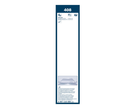 Bosch wipers Twin 408 - Length: 530/530 mm - set of wiper blades for, Image 3
