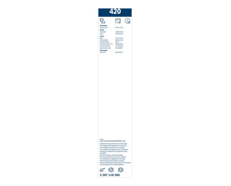 Bosch wipers Twin 420 - Length: 425/425 mm - set of front wiper blades, Image 10