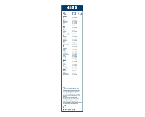 Bosch wipers Twin 450S - Length: 450/450 mm - set of wiper blades for, Image 10