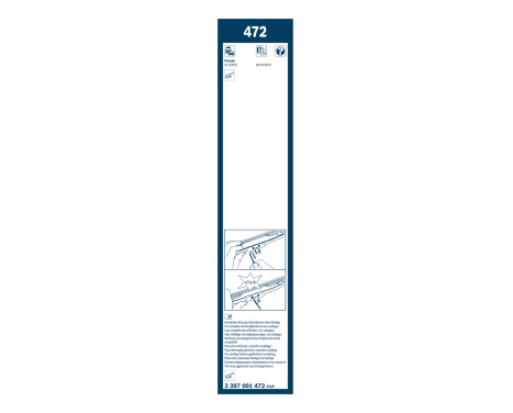 Bosch wipers Twin 472 - Length: 425/380 mm - set of front wiper blades, Image 3