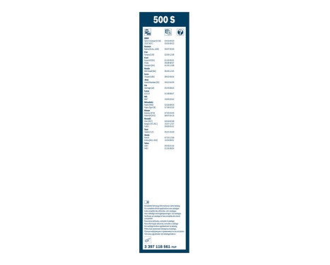 Bosch wipers Twin 500S - Length: 500/500 mm - set of wiper blades for, Image 7