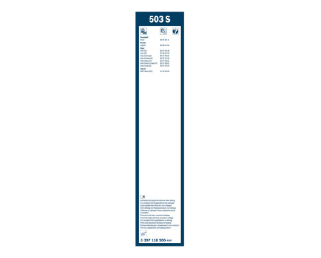 Bosch wipers Twin 503S - Length: 500/475 mm - set of front wiper blades, Image 3