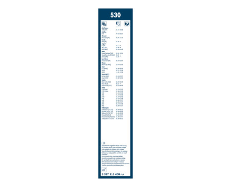 Bosch wipers Twin 530 - Length: 530/530 mm - set of wiper blades for, Image 3