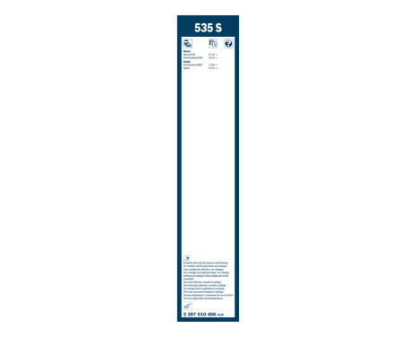 Bosch wipers Twin 535S - Length: 530/340 mm - set of front wiper blades, Image 3