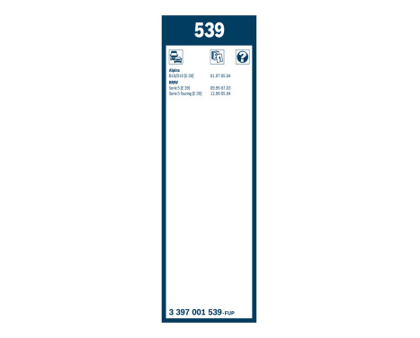 Bosch wipers Twin 539 - Length: 650/550 mm - set of wiper blades for, Image 3