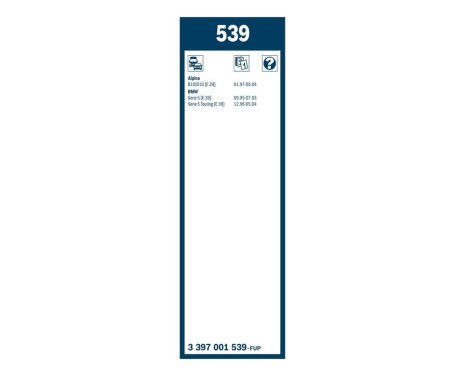 Bosch wipers Twin 539 - Length: 650/550 mm - set of wiper blades for, Image 7