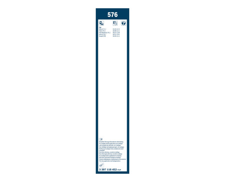 Bosch wipers Twin 576 - Length: 575/450 mm - set of wiper blades for, Image 3