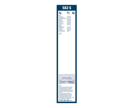 Bosch wipers Twin 582S - Length: 550/530 mm - set of front wiper blades, Image 3