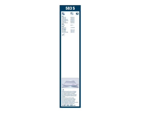 Bosch wipers Twin 583S - Length: 530/530 mm - set of front wiper blades, Image 3