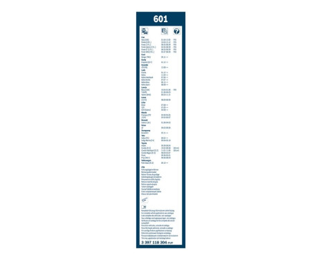 Bosch wipers Twin 601 - Length: 575/400 mm - set of wiper blades for, Image 7