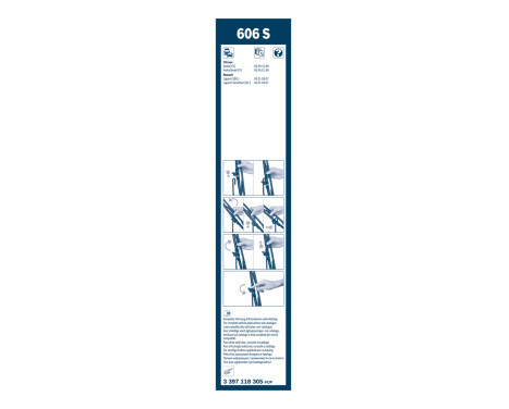 Bosch wipers Twin 606S - Length: 600/500 mm - set of front wiper blades, Image 3