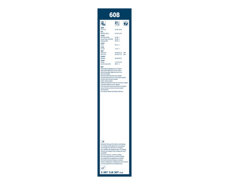 Bosch wipers Twin 608 - Length: 600/550 mm - set of wiper blades for, Image 3