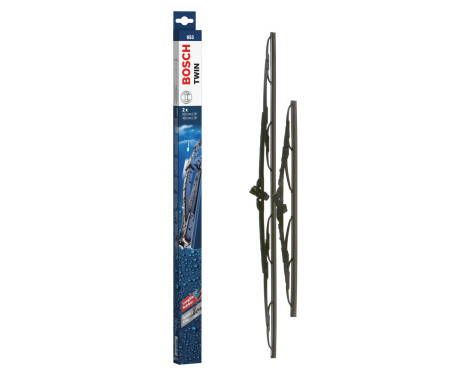 Bosch wipers Twin 653 - Length: 650/400 mm - set of wiper blades for
