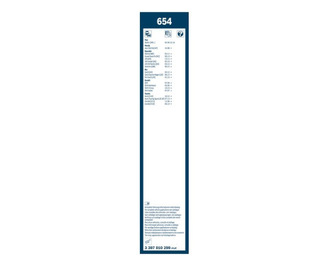 Bosch wipers Twin 654 - Length: 650/340 mm - set of wiper blades for, Image 7