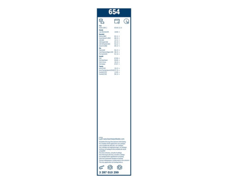 Bosch wipers Twin 654 - Length: 650/340 mm - set of wiper blades for, Image 10