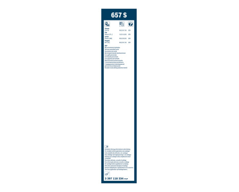 Bosch wipers Twin 657S - Length: 650/650 mm - set of front wiper blades, Image 3
