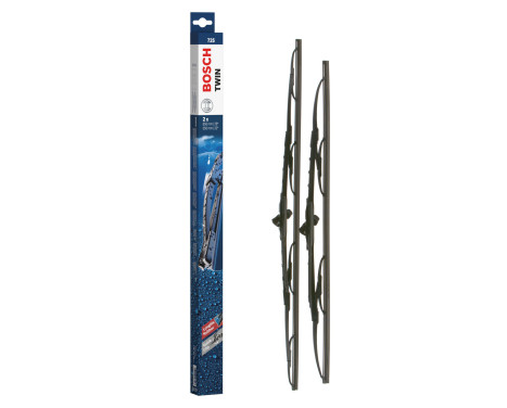 Bosch wipers Twin 725 - Length: 650/550 mm - set of wiper blades for