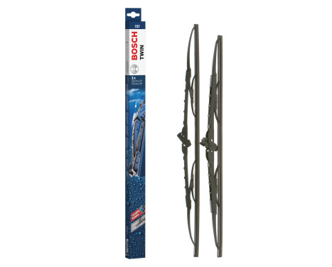 Bosch wipers Twin 727 - Length: 550/475 mm - set of wiper blades for