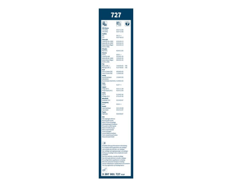 Bosch wipers Twin 727 - Length: 550/475 mm - set of wiper blades for, Image 7