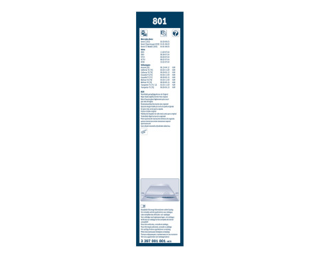 Bosch wipers Twin 801 - Length: 600/530 mm - set of wiper blades for, Image 3