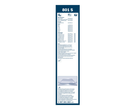 Bosch wipers Twin 801S - Length: 600/530 mm - set of wiper blades for, Image 3