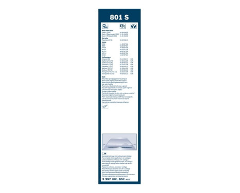 Bosch wipers Twin 801S - Length: 600/530 mm - set of wiper blades for, Image 7