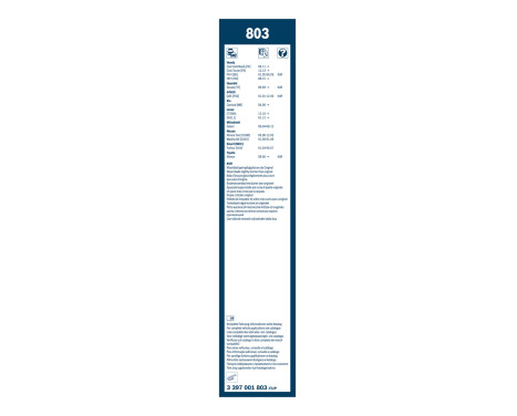 Bosch wipers Twin 803 - Length: 650/450 mm - set of wiper blades for, Image 3