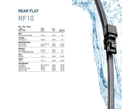 Rear windshield wiper 9XW 358 179-101 Hella, Image 7