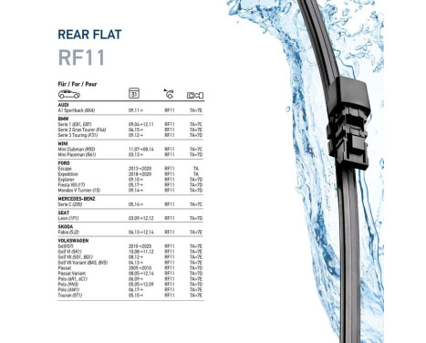 Rear windshield wiper 9XW 358 179-111 Hella, Image 7