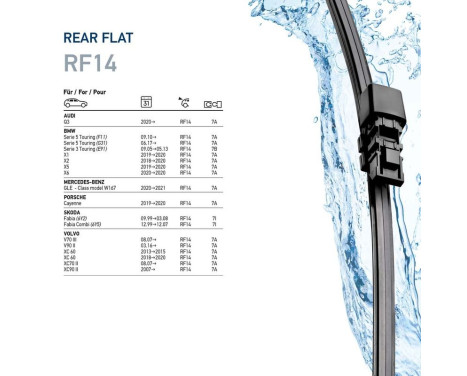 Rear windshield wiper 9XW 358 179-141 Hella, Image 7