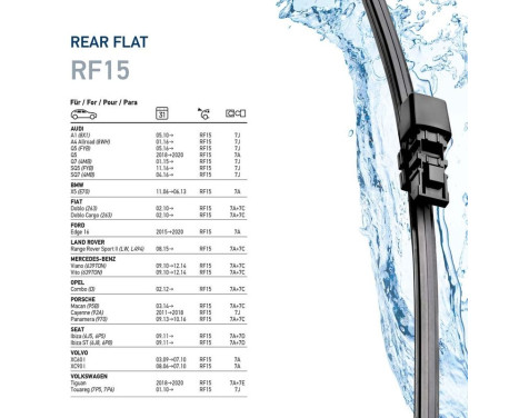 Rear windshield wiper 9XW 358 179-151 Hella, Image 7