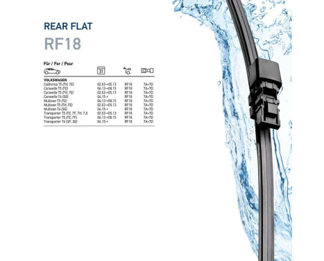 Rear windshield wiper 9XW 358 179-181 Hella, Image 7