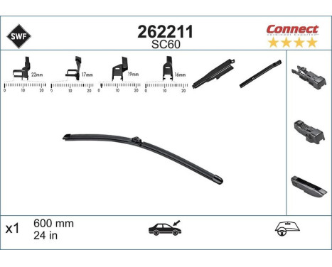 SC60 Windshield Wipers for 60CM 262.211 SWF, Image 2