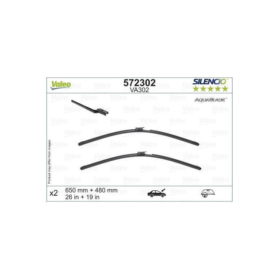 Windscreen Wiper Set VA302 572302 Valeo | Winparts.co.uk - Wiper Blades