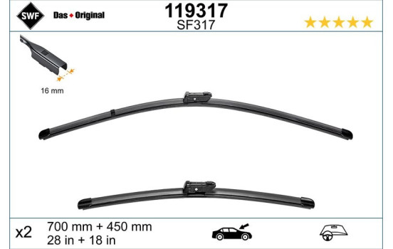 Windshield wiper 119317 SWF