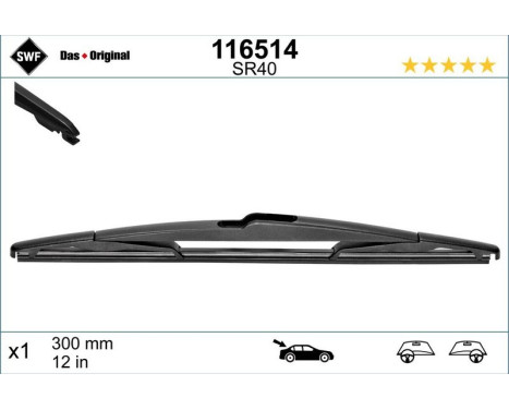 Windshield wiper DAS ORIGINAL REAR 116514 SWF