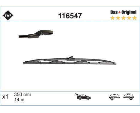 Windshield wiper DAS ORIGINAL REAR 116547 SWF