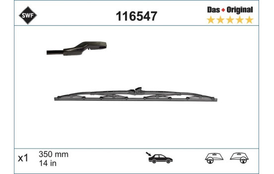 Windshield wiper DAS ORIGINAL REAR 116547 SWF